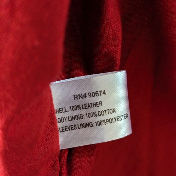 Boston Proper Moto Style Red Leather Jacket Sz S - Picture 8 of 13